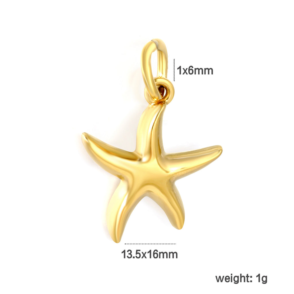 Damen hochwertiger Muschelanhänger aus goldplattiertem Edelstahl Shop Nory