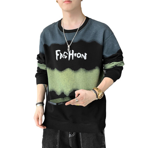 Herren Oversize Sweatshirt mit Batik-Wellenprint und Statement-Logo Shop Nory
