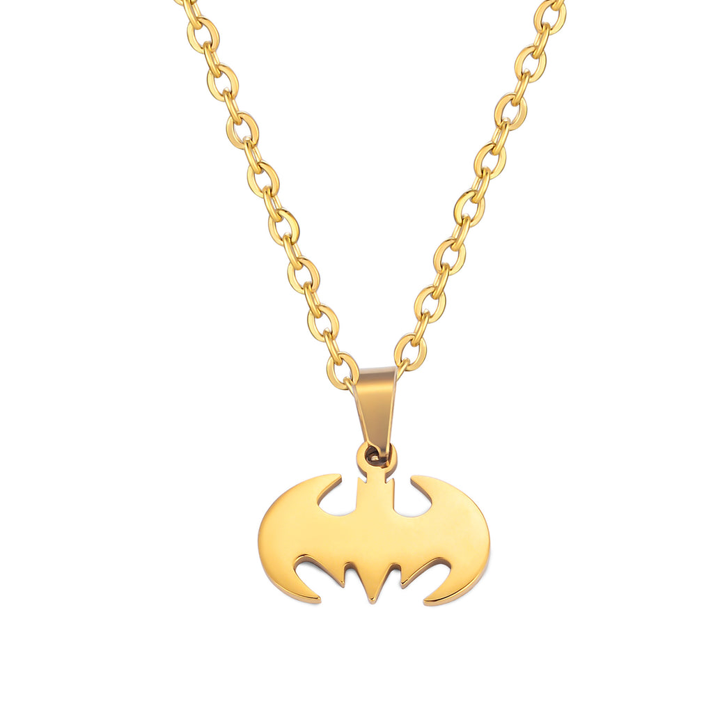Damen Halskette mit stilvollem Batman-Anhänger aus hochwertigem Edelstahl Shop Nory