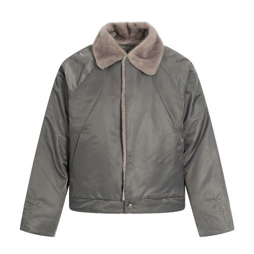Damen Kurz geschnittener gesteppter Blouson mit Webpelzkragen Shop Nory