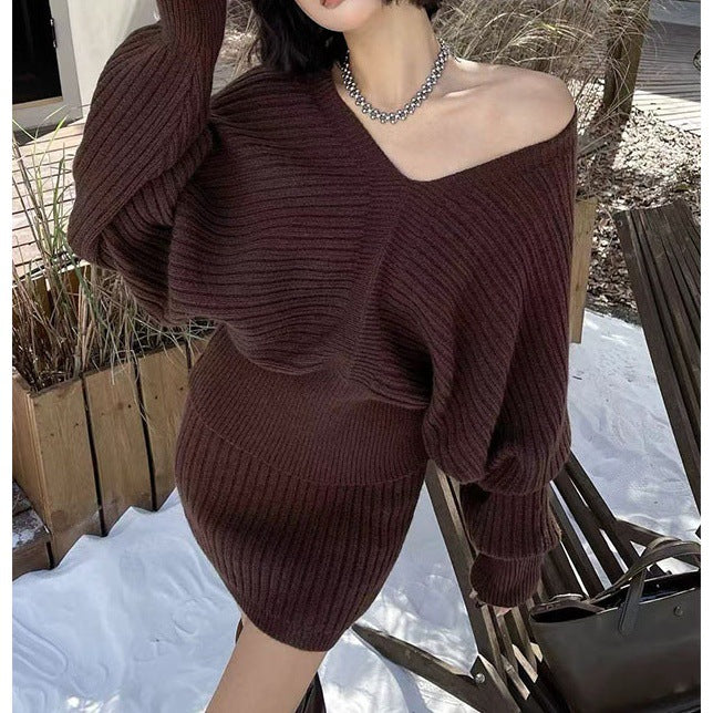 Damen Modischer Pullover Kleid Shop Nory