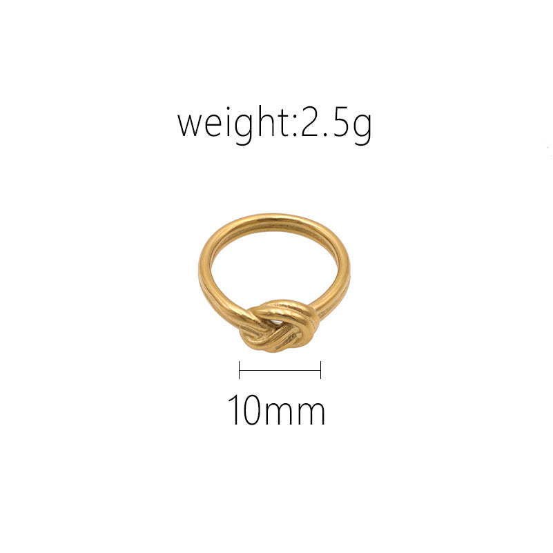 Damen Zierlicher Knotenring aus hochwertigem Metall Shop Nory