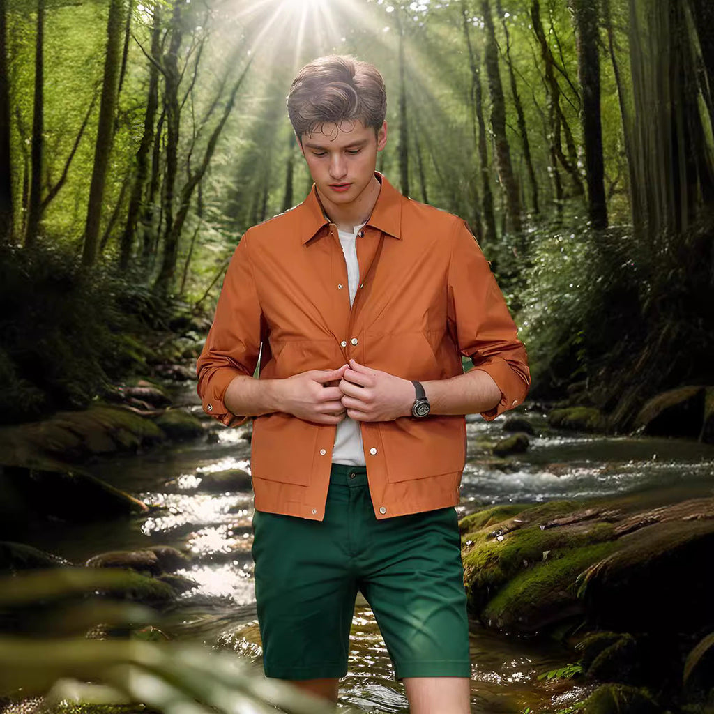Herren leichte Sommerjacke mit innovativen Details