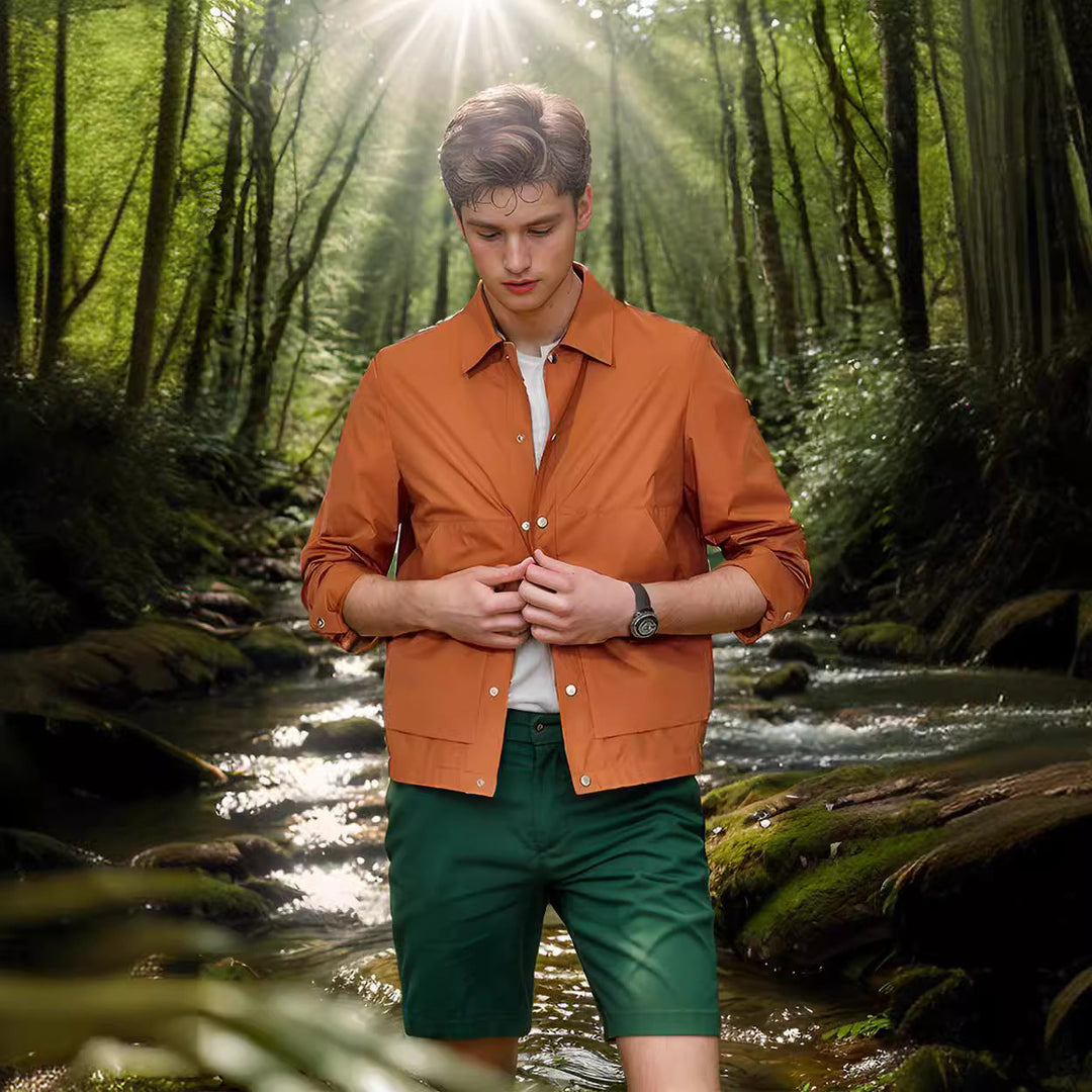 Herren leichte Sommerjacke mit innovativen Details
