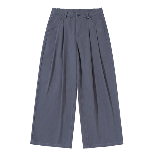 Damen Weite Bundfalten-Culottehose mit hohem Bund und tiefen Eingrifftaschen Shop Nory