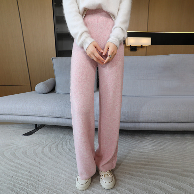 Damen Elegante Strickhose mit Zopfmuster Shop Nory