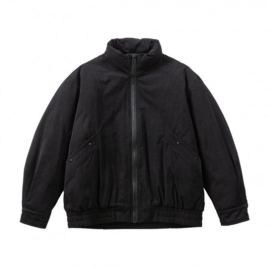 Herren Oversized Bomberjacke aus Veloursleder‑Optik mit hohem Stehkragen und elastischem Saum Shop Nory