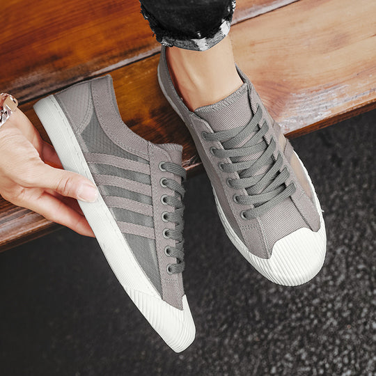 Herren atmungsaktive Low-Top Sneaker mit transparenten Mesh-Einsätzen Shopy Nory