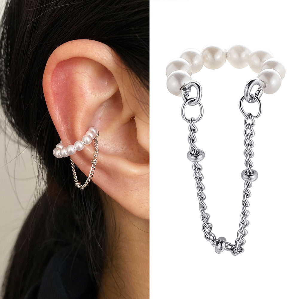 Damen Eleganter Ohrschmuck mit besonderen Ketten- und Perlenakzenten Shop Nory