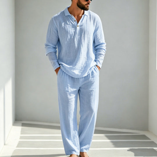 Herren Lässiger Leinen Pyjama Shop Nory