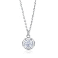 Damen Anhänger-Halskette mit strahlendem Zirkonia-Shop Nory