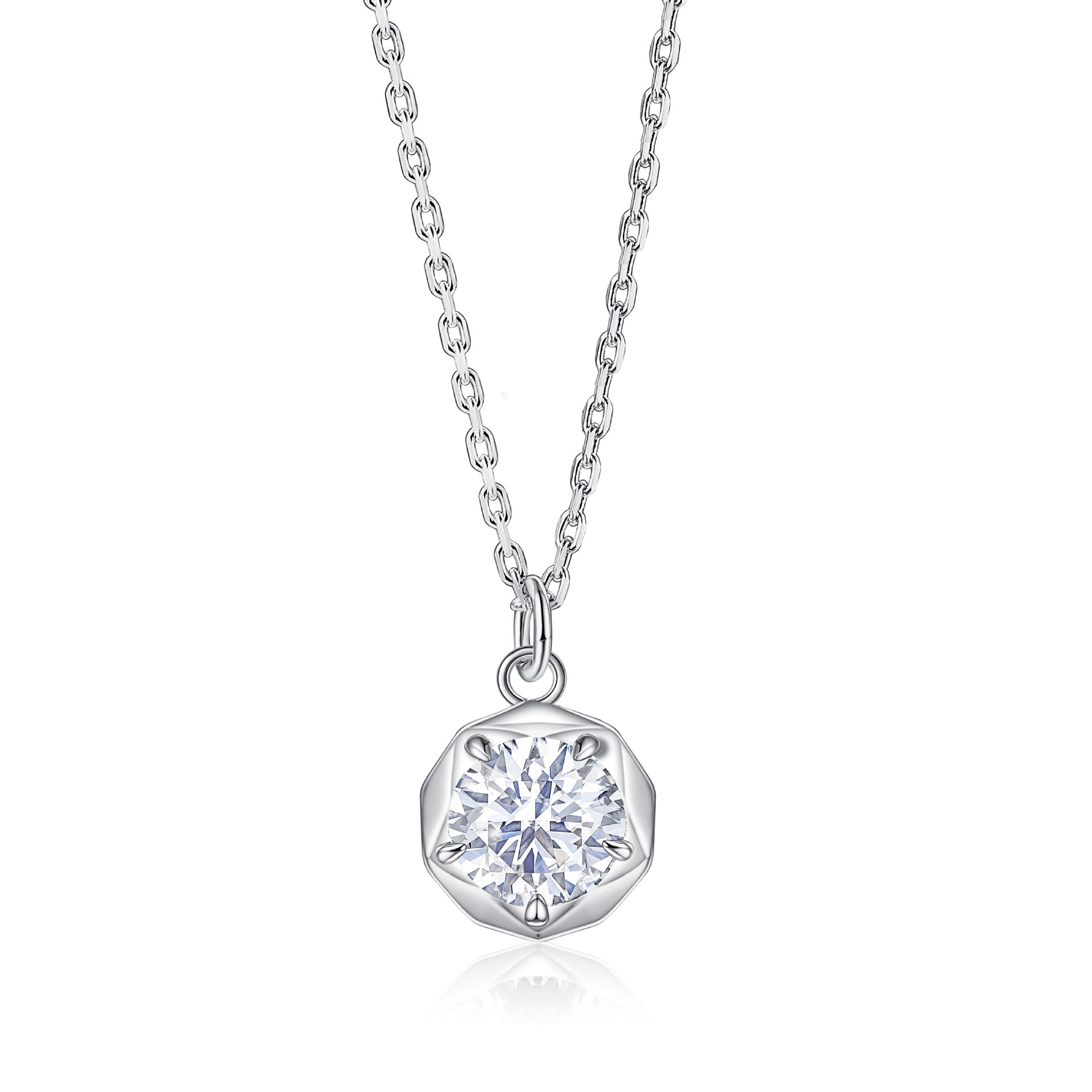 Damen Anhänger-Halskette mit strahlendem Zirkonia-Shop Nory