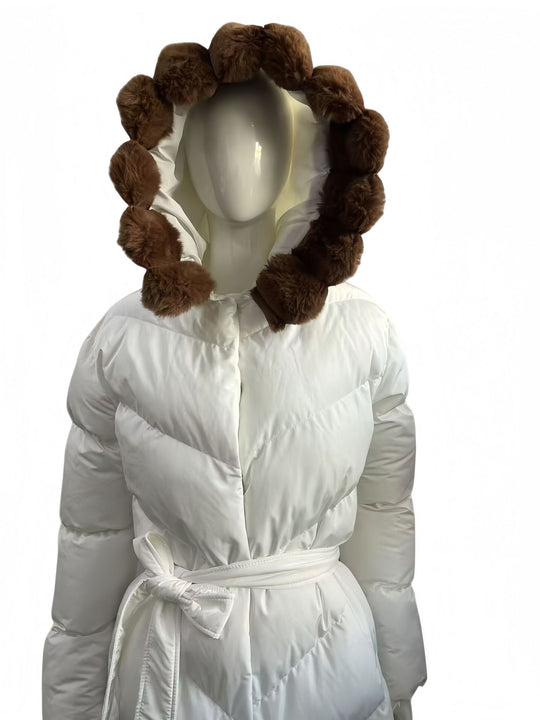 Damen Modische Daunenjacke mit hochabschließendem Kragen