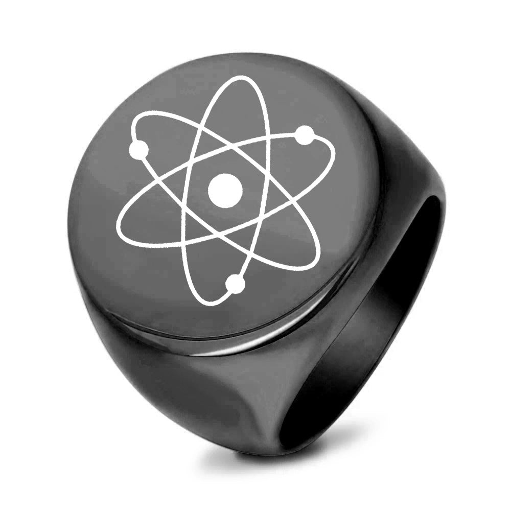 Herren Siegelring mit kreativem Atomdesign Shop Nory