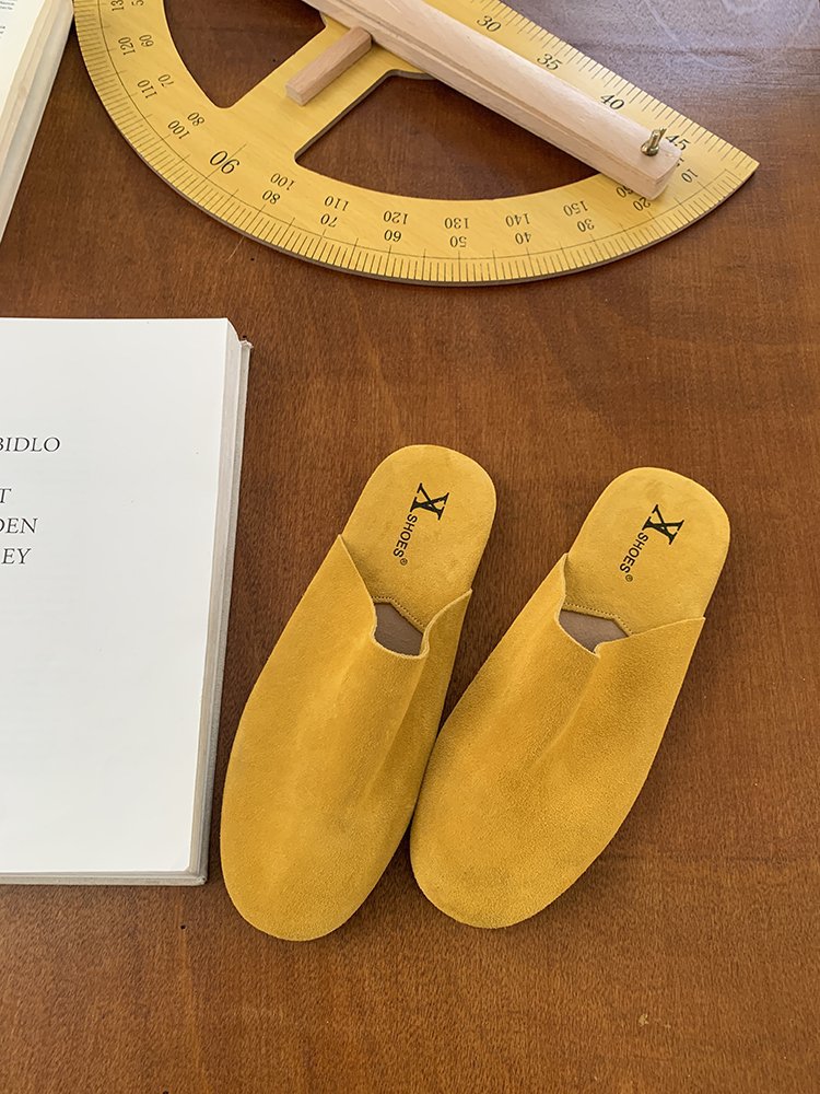 Damen Komfortable Slipper aus hochwertigem Wildleder
