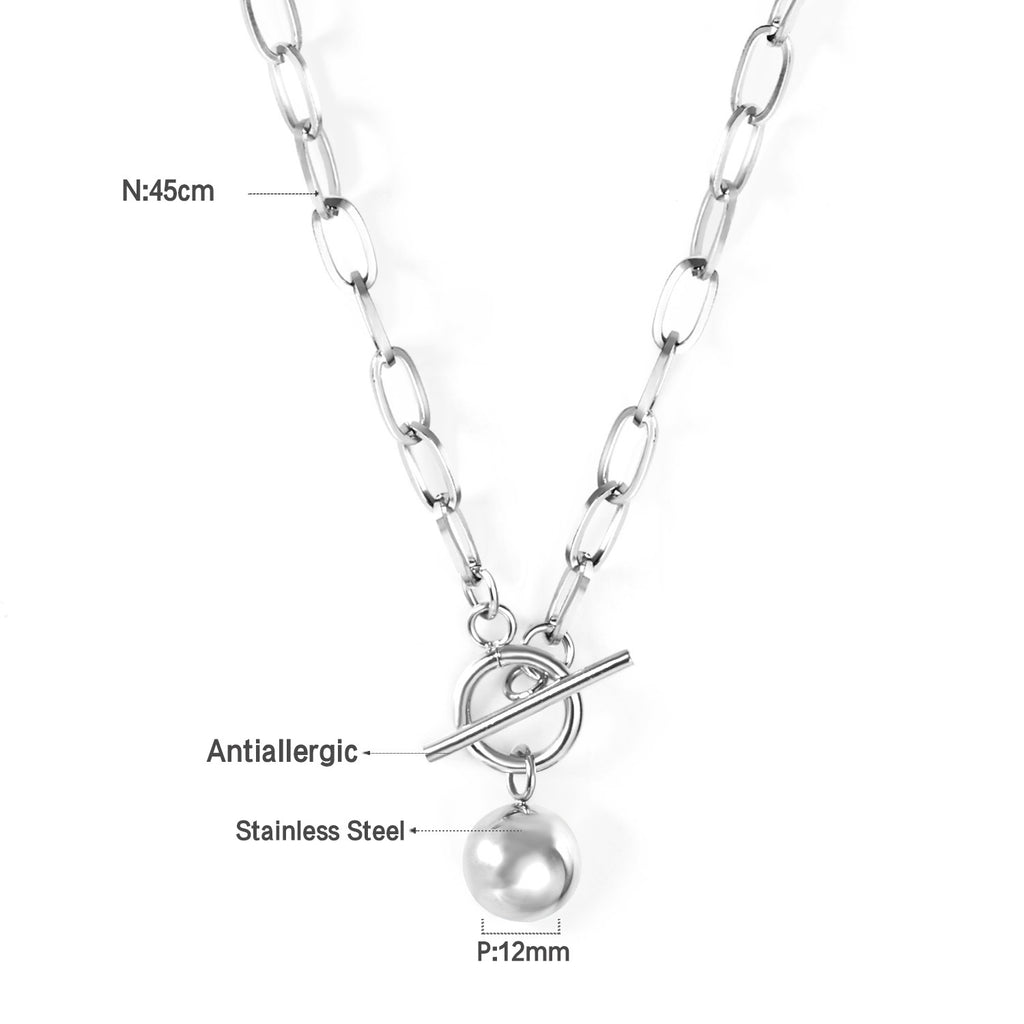 Damen Halskette mit herzförmigem Anhänger aus Edelstahl und modischem Kettendesign Shop Nory