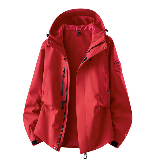 Damen technische dreilagige Softshell-Regenjacke mit getapten Nähten und Multifunktions-Taschen Shop Nory