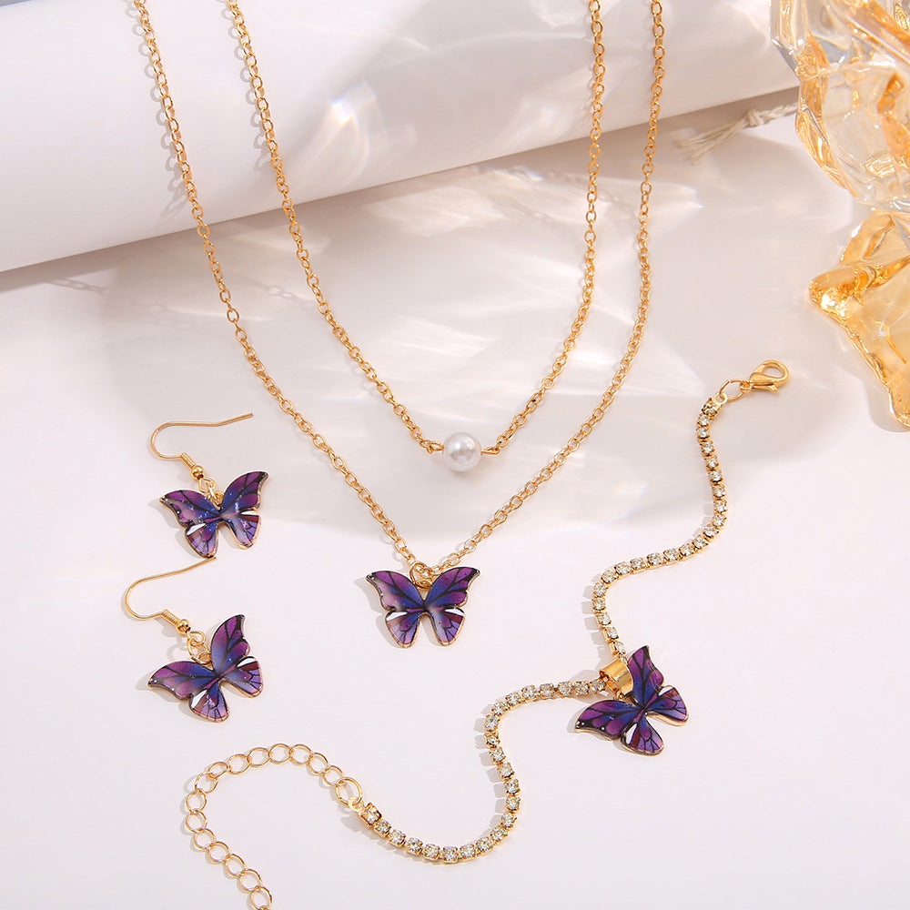 Damen Schmuckset mit Schmetterlingsdesign Shop Nory