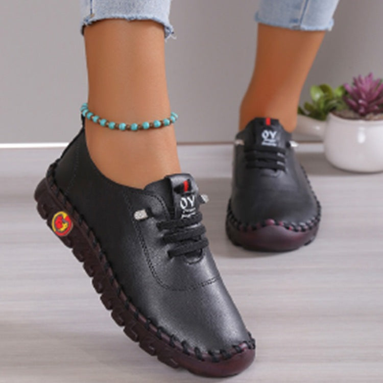 Damen Leichter, weicher Slipper mit handgenähter Gummisohle und elastischer Schnürung Shop Nory