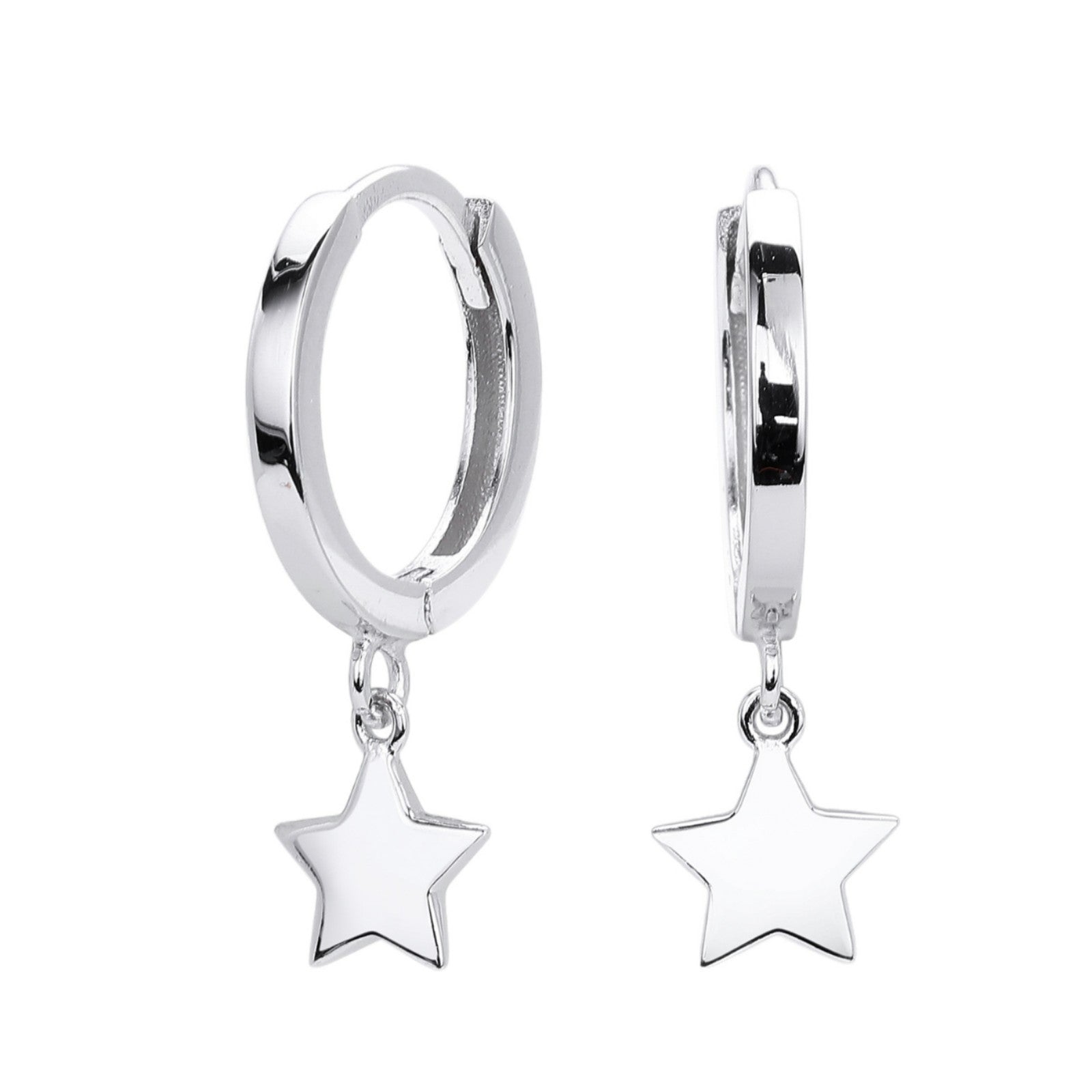 Damen Ohrhänger mit starförmigem Anhänger aus hochwertigem 925 Sterling Silber Shop Nory