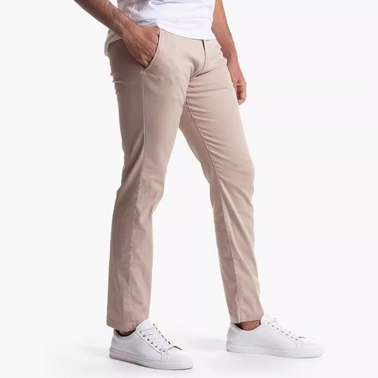 Herren Slim-Fit Chinohose aus atmungsaktivem Material