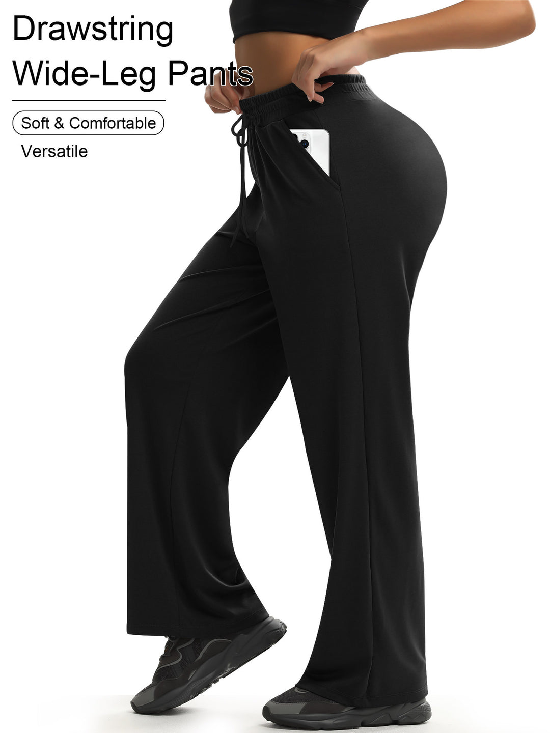 Damen Weit geschnittene Lounge-Jogginghose aus Soft-Jersey mit Kordelzug und Seitentaschen Shopy Nory