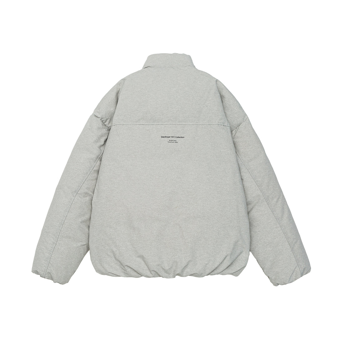 Damen Kurz geschnittene Oversize Steppjacke mit hohem Stehkragen und verdecktem Reißverschluss Shop Nory