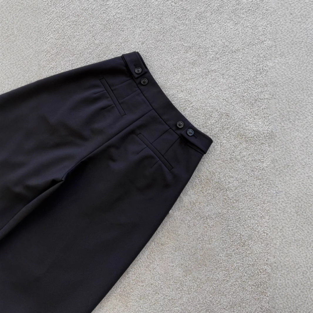 Damen Elegante weite Stoffhose mit Falten Shop Nory
