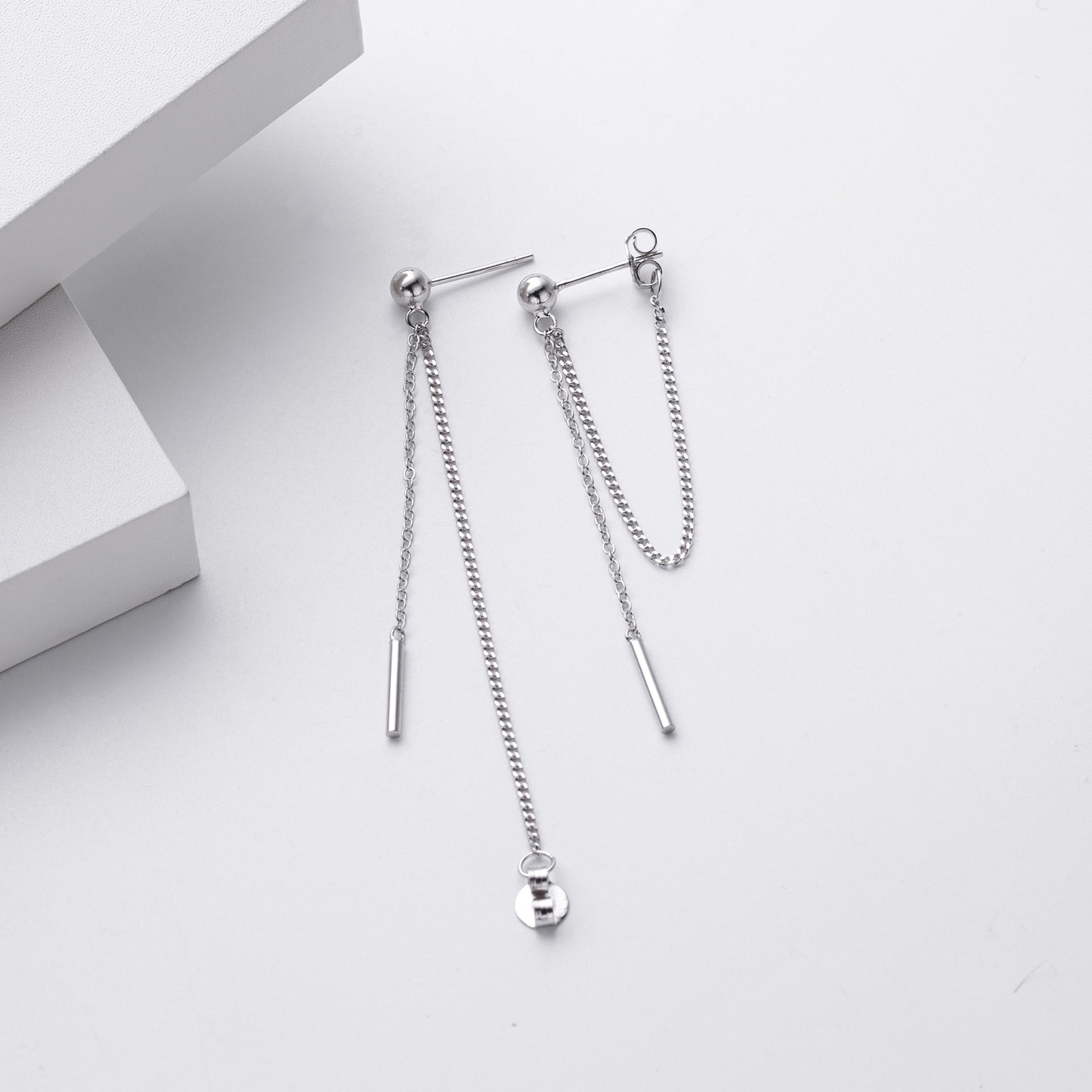 Damen Ohrhänger mit eleganten Ketten und goldfarbener 925 Sterling Silber-Beschichtung Shop Nory