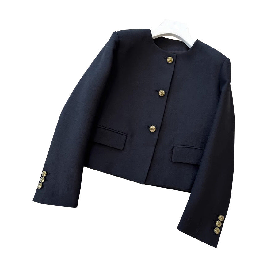 Damen Elegante Blazerjacke mit hohem Kragen Shop Nory