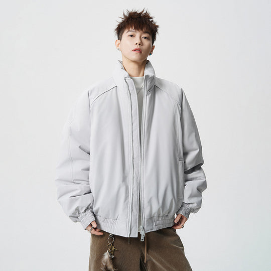 Herren Oversized Windjacke mit Stehkragen und elastischen Bündchen Shop Nory