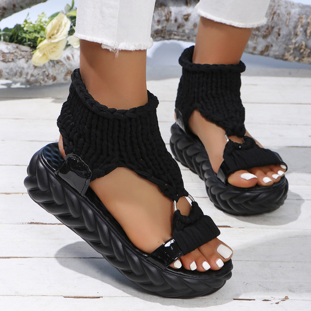 Damen modische Plateau Sandalen