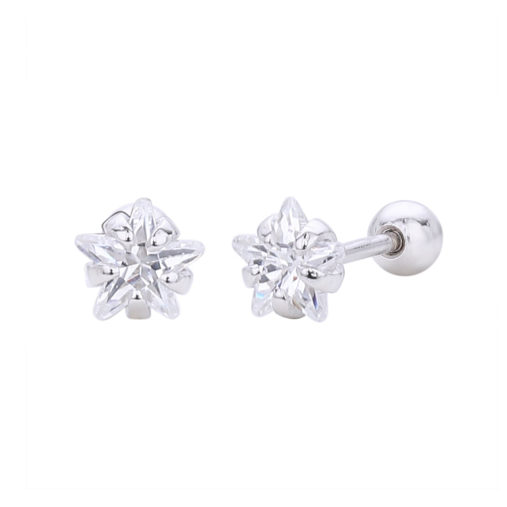 Damen Ohrstecker mit funkelndem Zirkon und hochwertiger 925er Sterling Silberfassung Shop Nory