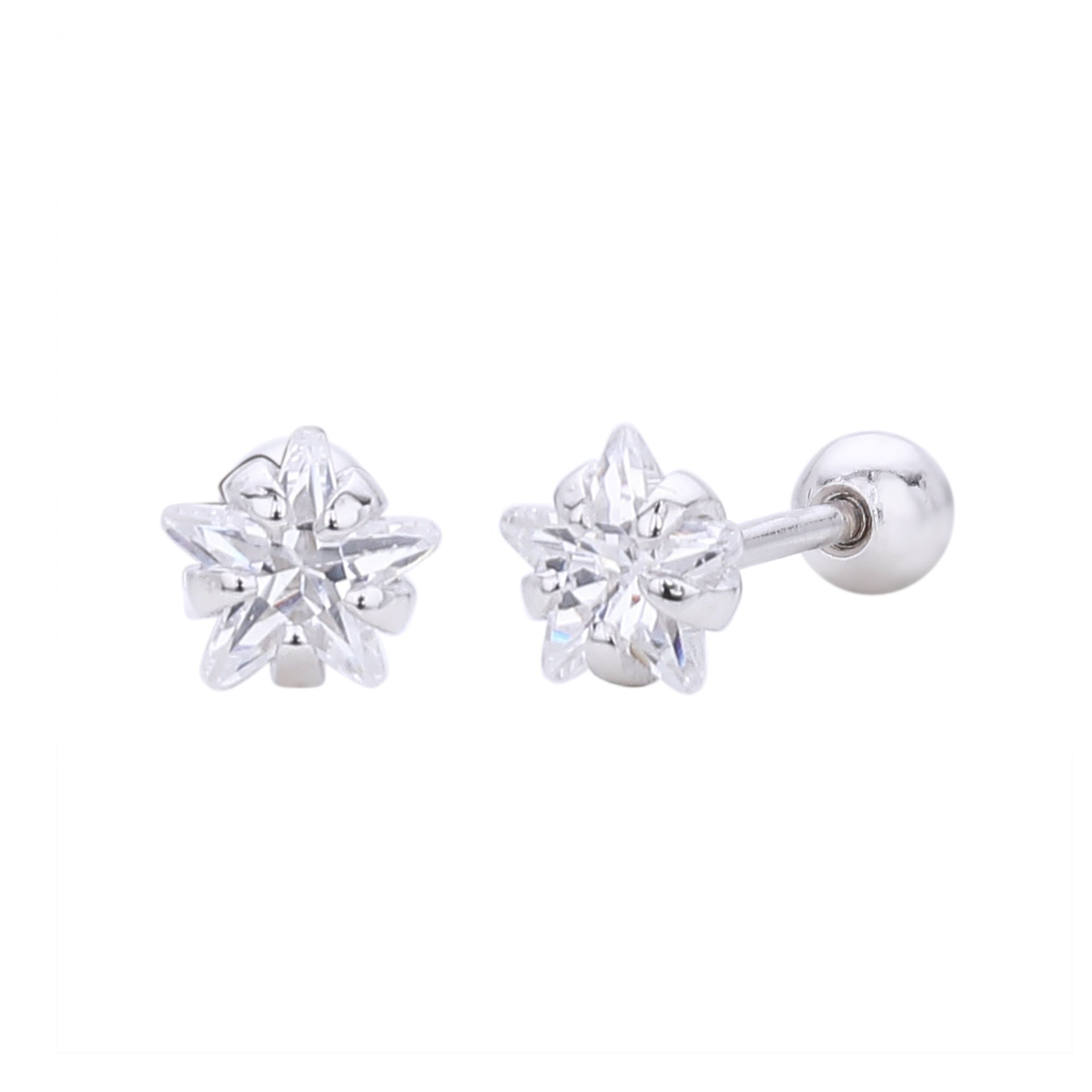 Damen Ohrstecker mit funkelndem Zirkon und hochwertiger 925er Sterling Silberfassung Shop Nory