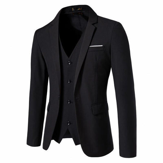 Herren Tailliertes Sakko mit passender Weste und schlanker Business‑Silhouette Shop Nory