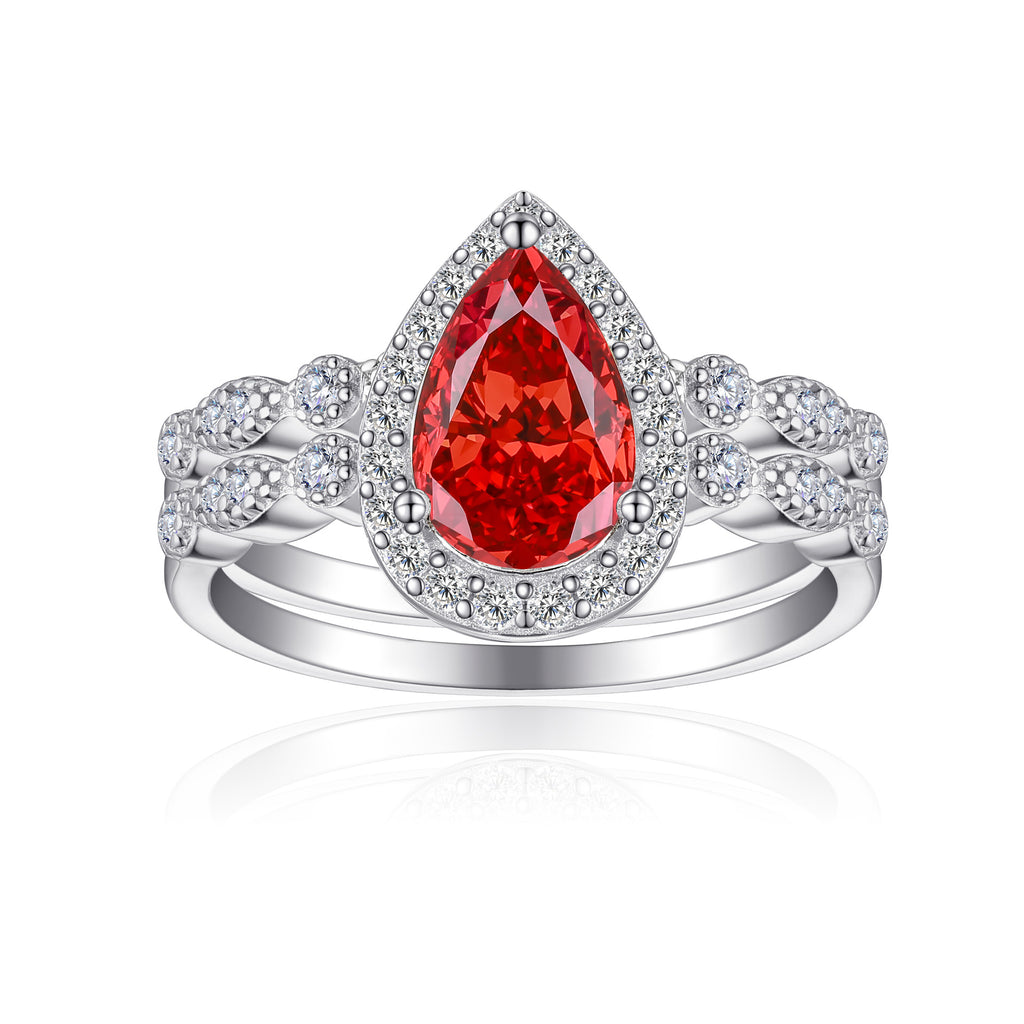 Damen Verlobungsring mit luxuriösem Kristall-Halo und funkelndem Zirkonia-Besatz Shop Nory