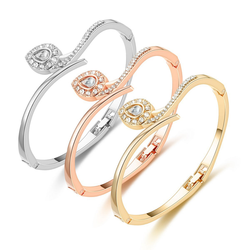 Damen Armreif mit elegantem Tropfenmotiv und funkelnden Zirkonia Shop Nory