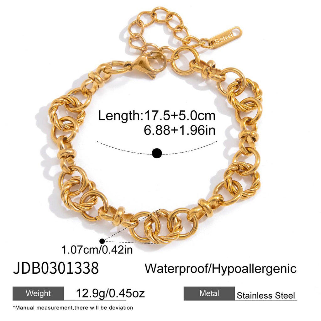 Damen Armband mit modernem Kettenmuster und hypoallergenen Eigenschaften Shop Nory