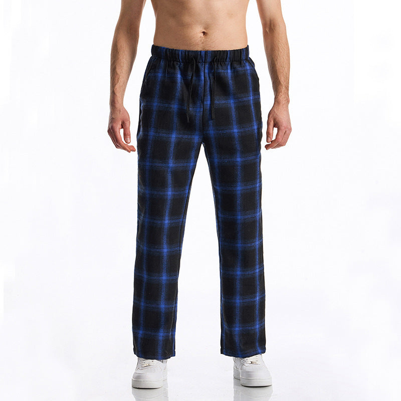 Herren bequeme Freizeithose mit Karomuster
