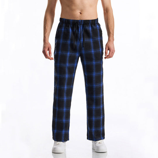Herren bequeme Freizeithose mit Karomuster