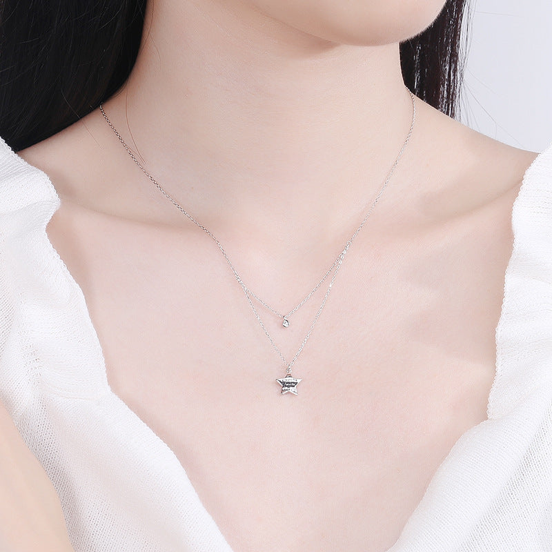Damen Halskette mit frechem Sternanhänger und funkelndem Detail Shop Nory