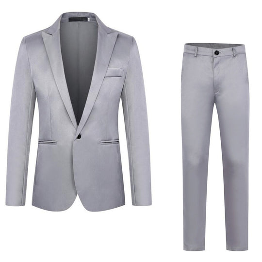 Herren Zweiteiliges Anzugset schlanker Schnitt mit Sakko und flacher Bundhose Shop Nory