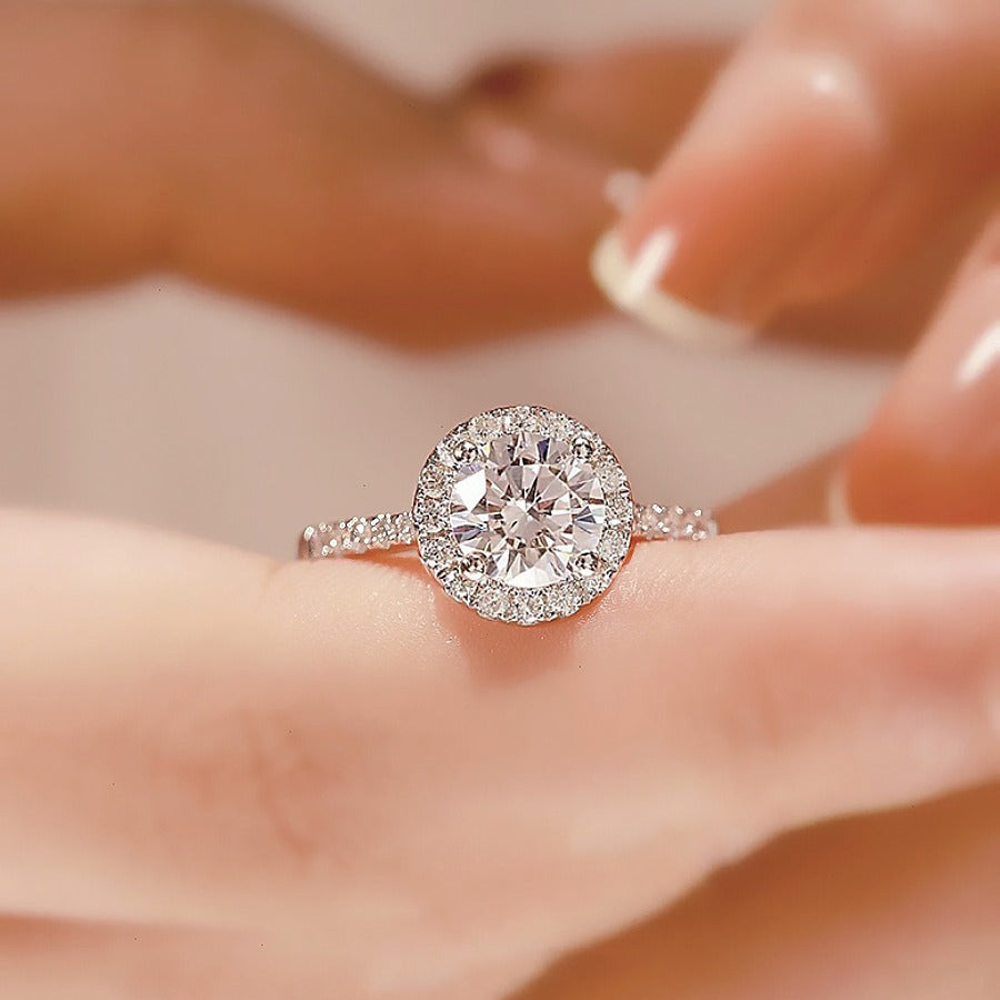 Damen eleganter Solitaire-Ring mit funkelndem Zirkonia-Shop Nory