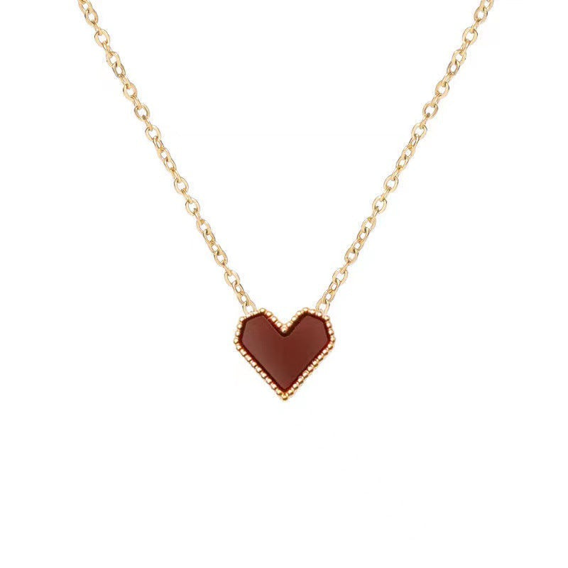 Damen Halskette mit zartem Herzanhänger aus hochwertigem Edelstahl Shop Nory