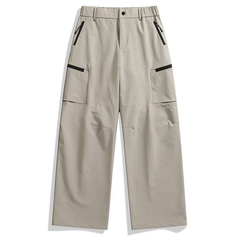 Herren weite Utility-Cargohose mit Reißverschluss‑Taschen und vorgeformten Knien Shop Nory