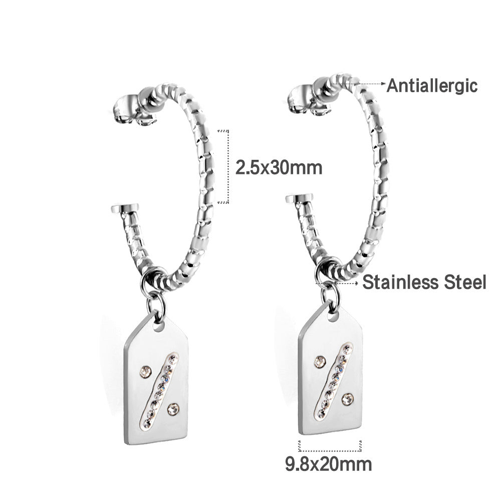 Damen Hängende Creolen mit strukturiertem Wellenmuster aus Edelstahl und hochwertiger Goldbeschichtung Shop Nory