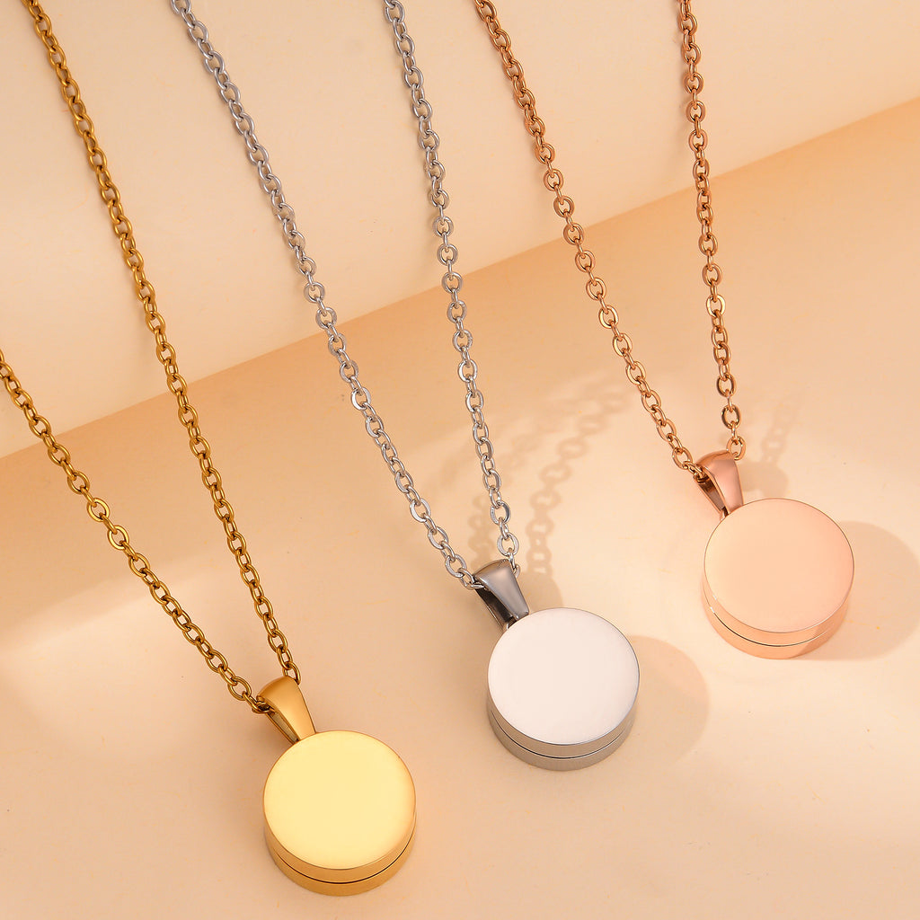 Damen personalisierte Medaillon-Halskette mit hochwertigem Edelstahl Shop Nory