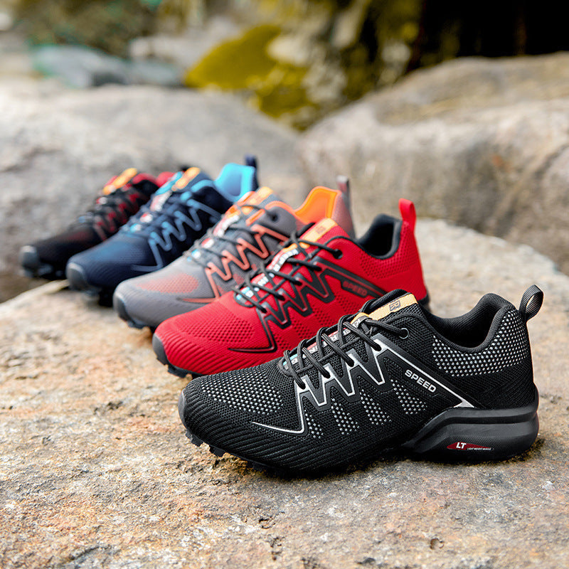 Damen Sportliche Trail-Laufschuhe mit atmungsaktiver Oberflächenstruktur und rutschfester Sohle
