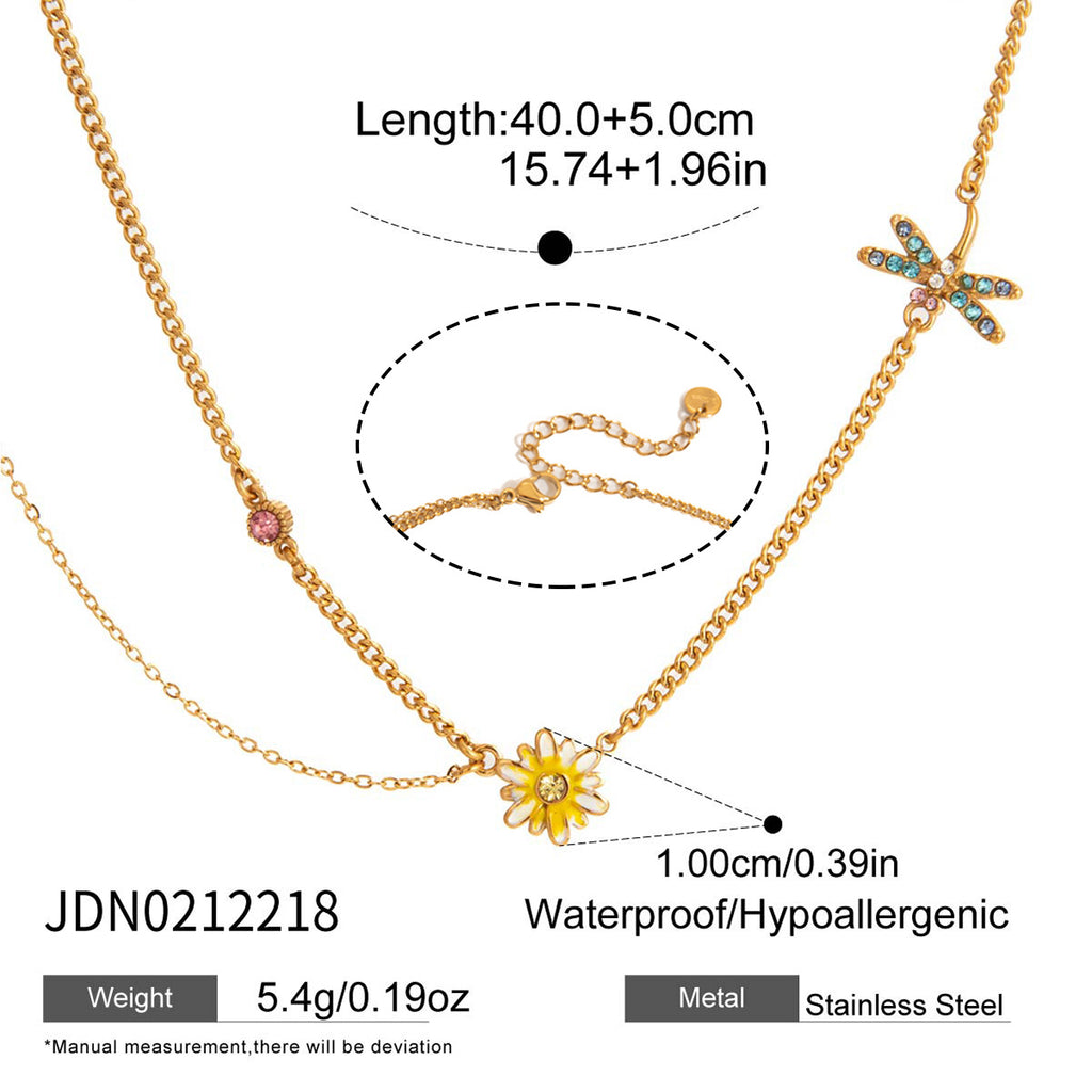 Damen Halskette mit vielseitigen Anhängern und hypoallergenem Edelstahl Shop Nory