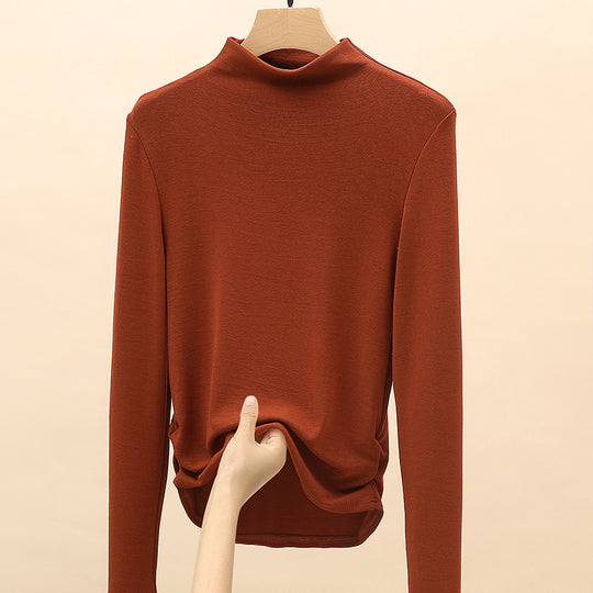 Damen Elegantes Langarmshirt mit hochgeschlossenem Kragen Shop Nory 1787620449